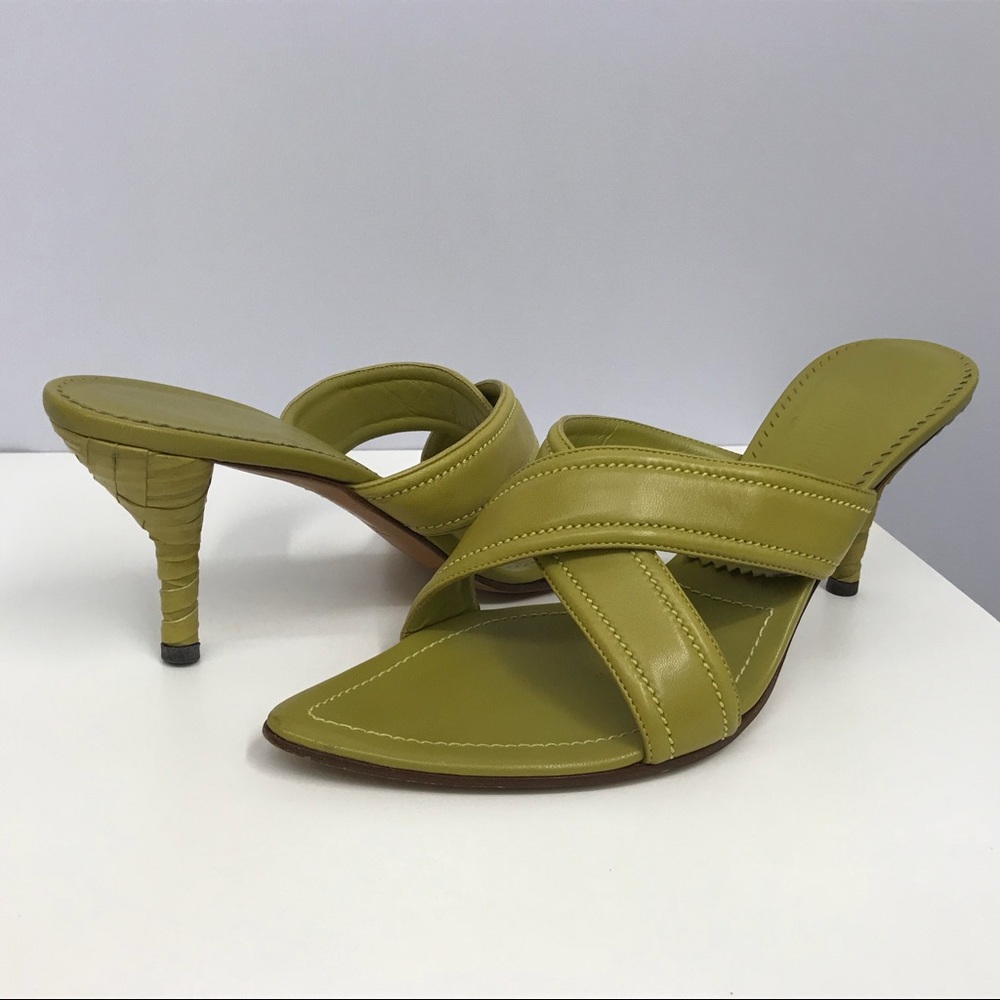 Yves Saint Laurent Lime Green Sandals SZ 41